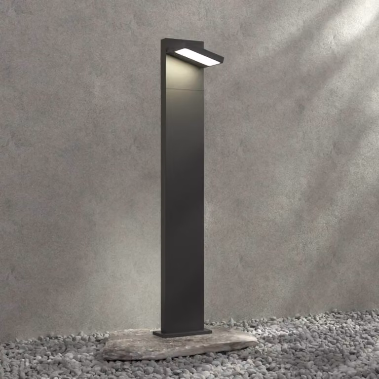 Lampioncino da giardino Silvan Lucande, Nero, Alluminio, Moderno, Lampada LED da esterni