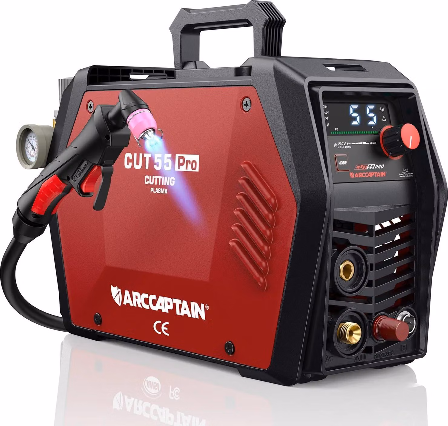 Tagliasaldatura al plasma - Modello CUT55 Pro - Controllo tramite app - 55 A - Accensione ad arco pilota HF senza contatto - Inverter IGBT - 220V