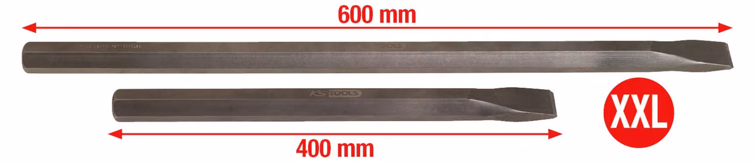 KS Tools Set di scalpelli piatti per camion, 2 pezzi, 400-600 mm, 450.0025
