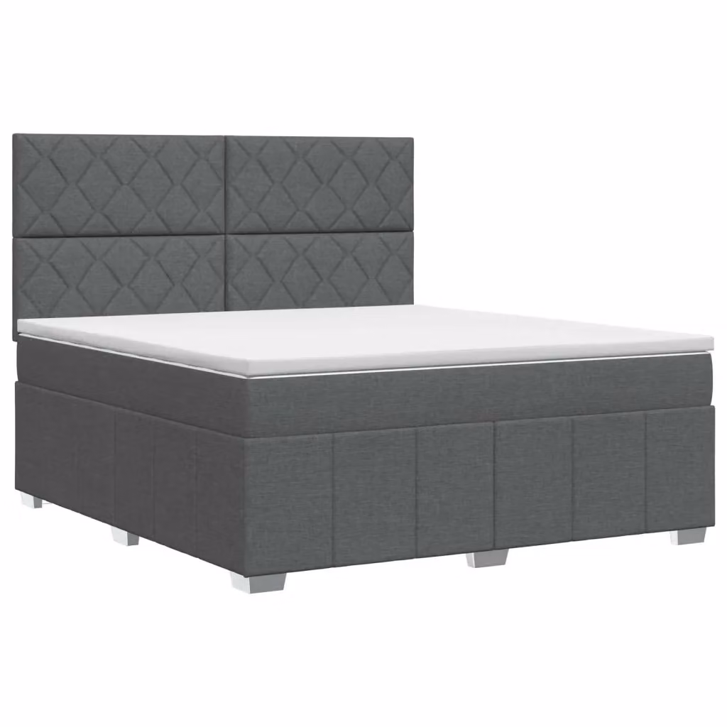 Letto box spring con materasso vidaXL Grigio e Bianco L/P: 160 x 200 cm – 2