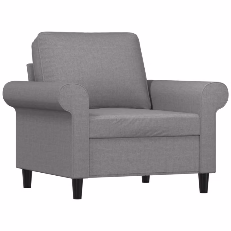 Poltrona Grigio Chiaro 60 cm in Tessuto