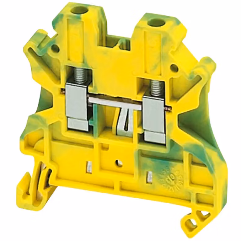 Schneider Electric Linergy terminale di messa a terra, 4mm2, un livello, 1x1, vite, verde-giallo NSYTRV42PE