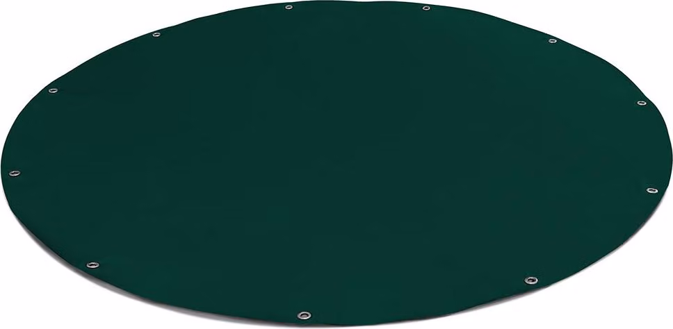 (600g/m²) Telone tondo per camion/telo in PVC con occhielli da 20 mm (verde RAL6005, 380 cm) Telo per piscina Telone per piscina Sottostrato per piscina Telone protettivo per piscina