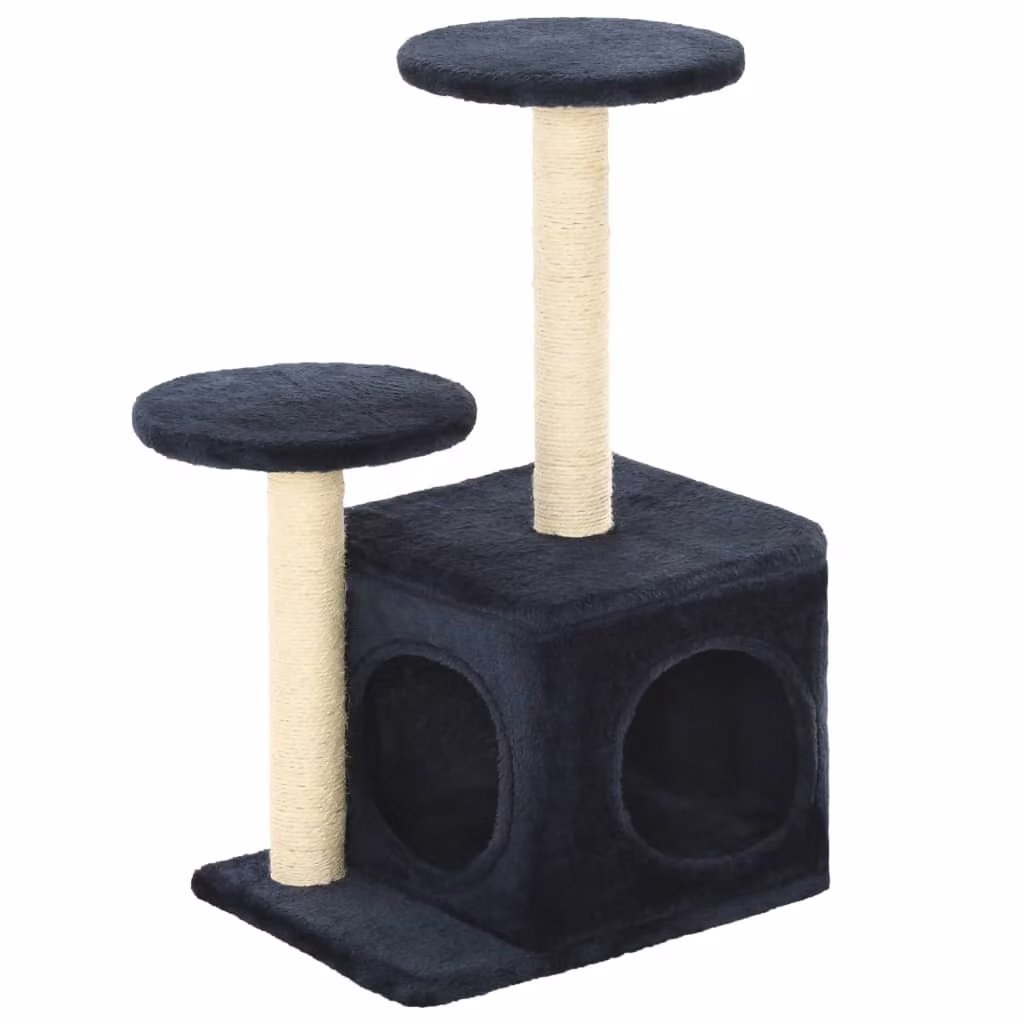 vidaXL Tiragraffi per gatti in sisal 60 cm blu scuro