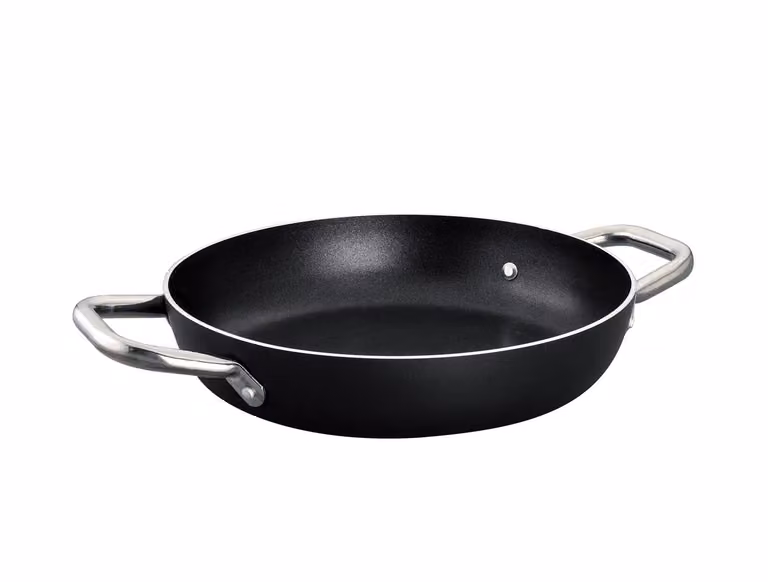 Tegame in alluminio antiaderente con maniglie in acciaio inox, spessore 5 mm, diam. 36cm