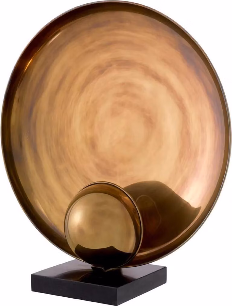 Casa Padrino lampada da tavolo ottone vintage / nero 46 x 17,5 x h. 50,5 cm - Lampada da tavolo con base in granito - Lampade da tavolo - Illuminazione - Mobili - Interni