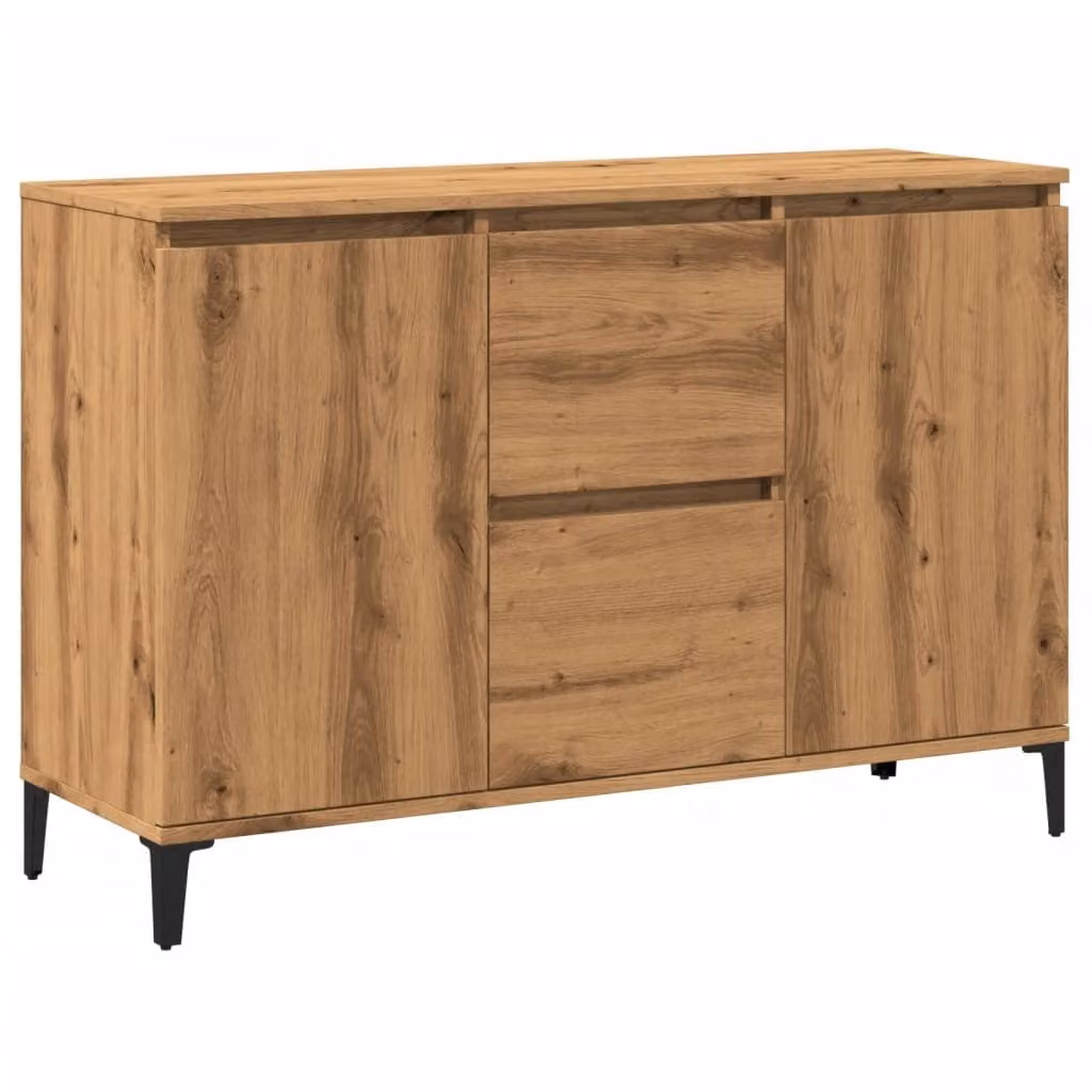 Credenza Rovere Artigianale 102x35x70 cm in Legno Multistrato