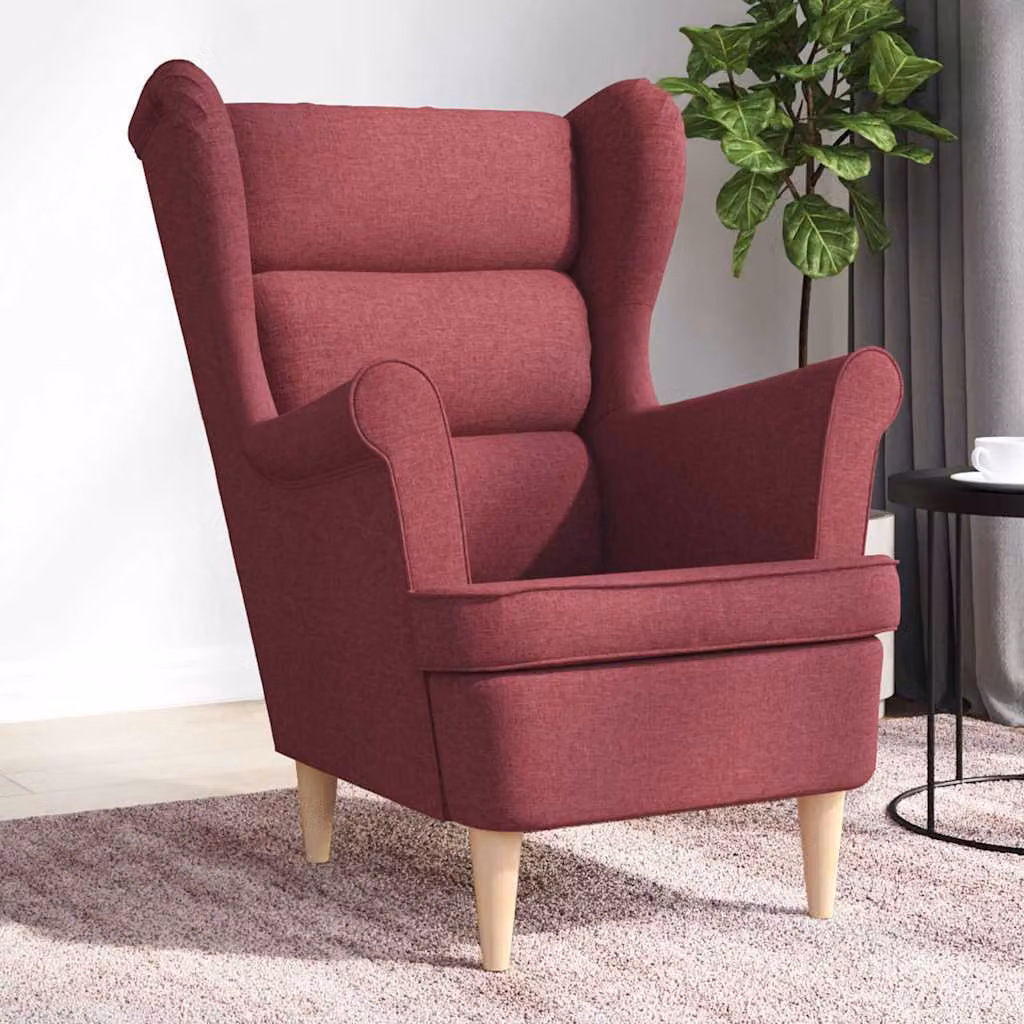 Maison Exclusive - Poltrona color vino, 74x84x100 cm, rivestita in tessuto