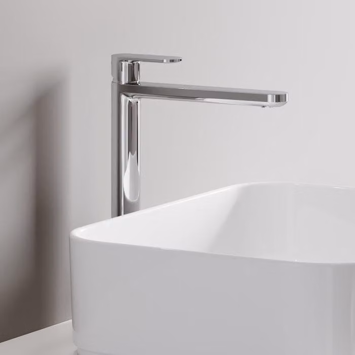 Kronenbach Plana 2.0: Miscelatore monocomando per lavabo con estensione del corpo