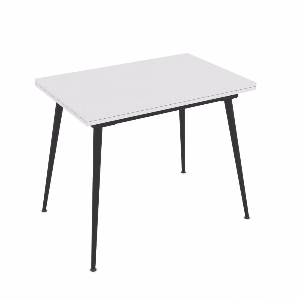 Tavolo rettangolare allungabile e girevole Veriaffari bianco e nero L/P/H: 90 x 60 x 75 cm – 2