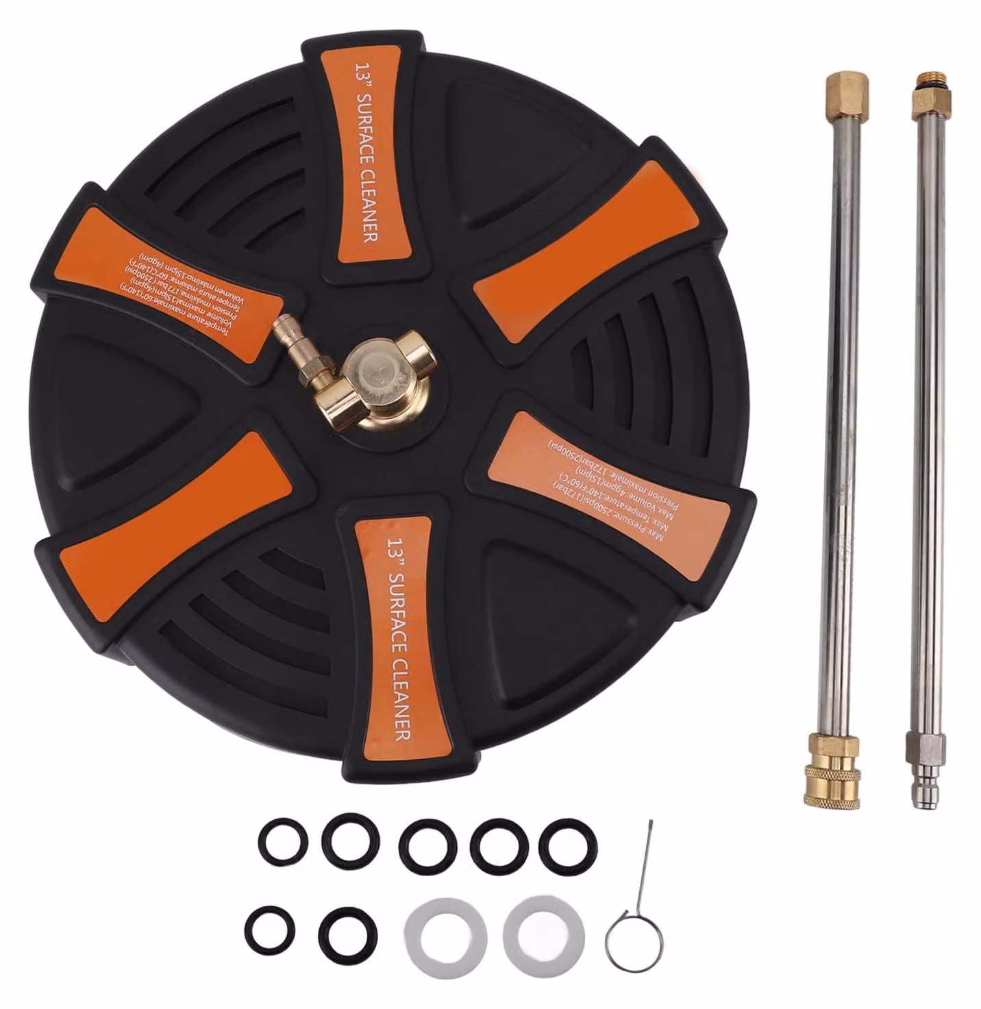 Accessori per idropulitrici - 13 pollici - Pressione 2500 PSI - Acciaio inossidabile
