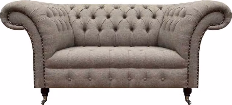 Luxus Chesterfield Sofa Couch Zweisitzer Wohnzimmer Polstermöbel Textil