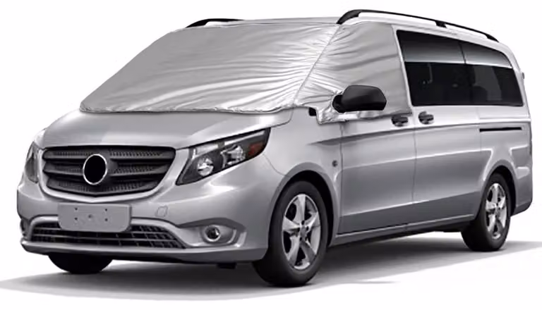 Copertura parabrezza per Mercedes-Benz Vito W447 dal 2015 al 2022, in tessuto Oxford 600D, impermeabile, protezione solare, protezione da neve e ghiaccio