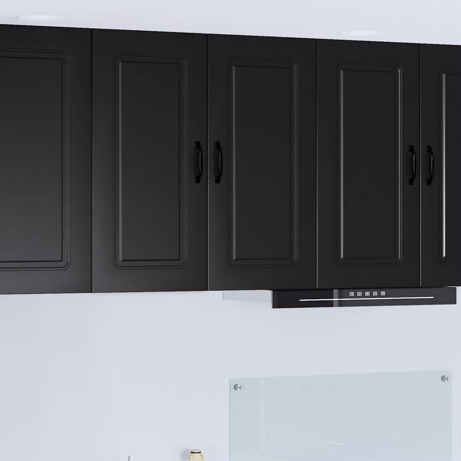 vidaXL Pensile da cucina Kalmar Nero con ante a battente L/P/H: 80 x 31 x 80 cm