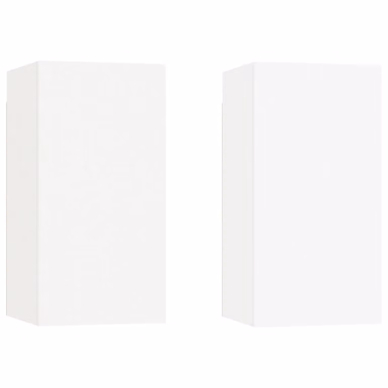 Mobili TV Bianchi 2 pz 30,5x30x60 cm in Legno Multistrato