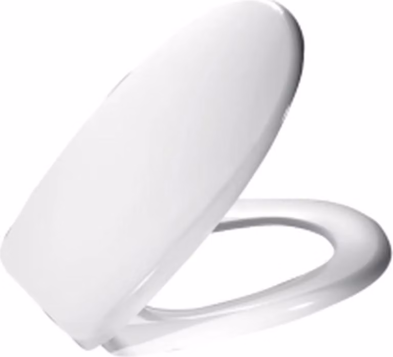 MKW Sedile WC con coperchio e cerniera metallica, Euro 3000 Plus, bianco, 1 pz.