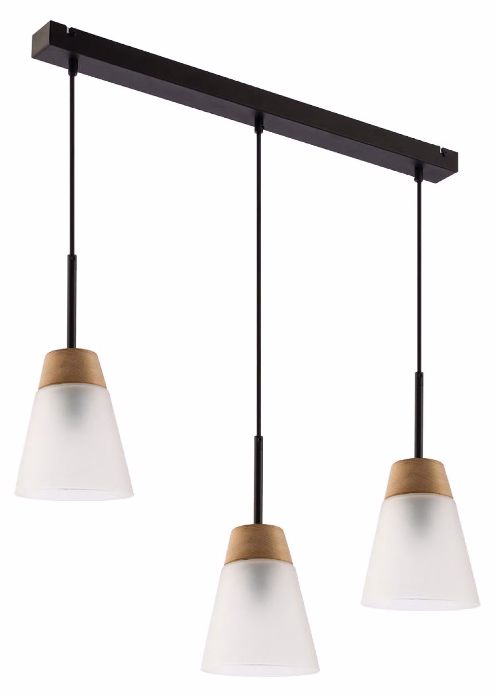 Lampada a sospensione DOMINO nero-marrone 3xE27x40W in metallo, dimensioni: 60x67x15 cm, IP20, Jupiter
