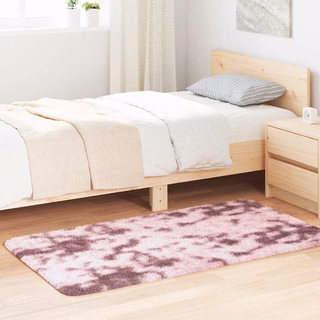 Tappeto Shaggy a Pelo Lungo vidaXL NAVARRA Rosa Antico L: 150 cm, P: 80 cm
