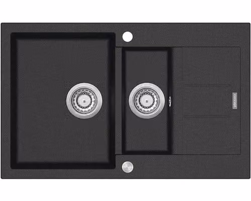 Lavello in granito CONCEPT Cubis 80x50 cm nero DG205C60BC
