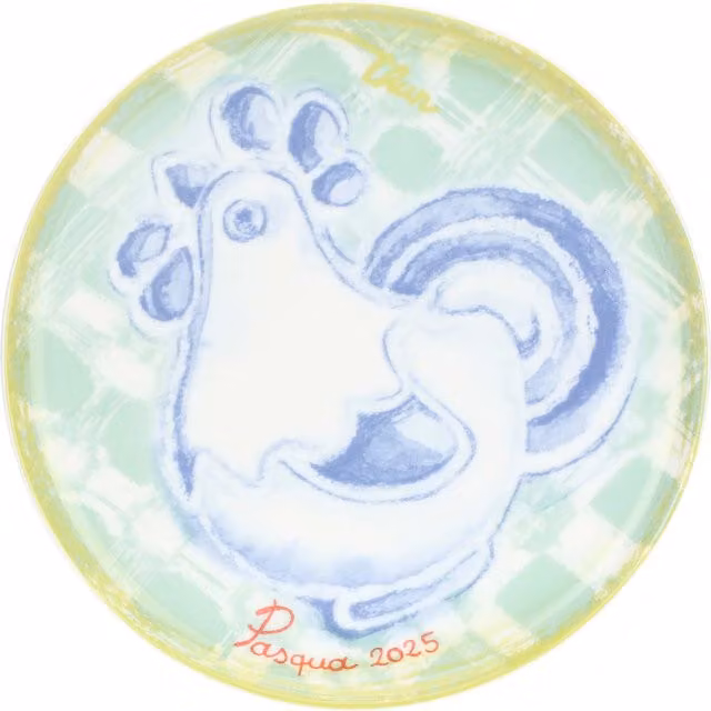 Piattino Limited Edition Pasqua in porcellana multicolore Thun