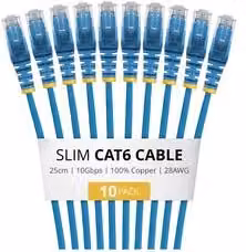 Cavo di rete 6 U/UTP Patch Cable 10 Pack Blue 0,25m N6PAT25CMBLS10PK