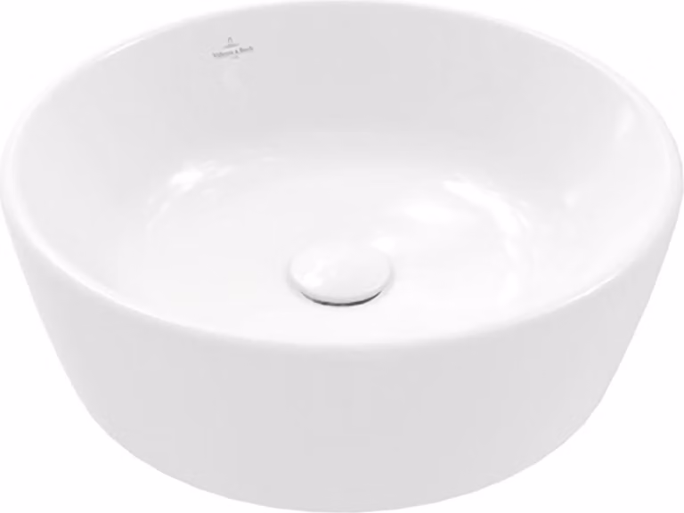 Villeroy & Boch Architectura - Lavabo da appoggio, diametro 450 mm, con sfioratore, bianco alpino 5A254501