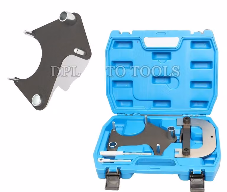 Set di utensili per la regolazione della fasatura dell'albero a camme, in acciaio al cromo-vanadio, compatibile con motori a benzina da 1,4 L a 2,0 L, comprensivo di perni di riferimento per l'albero motore, con rivestimento antiruggine di lunga durata