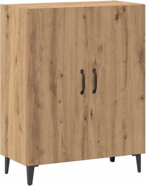 Credenza Buffet da pranzo in legno multistrato Rovere Artigianale, colore marrone, L 70 cm x P 34 cm x H 90 cm