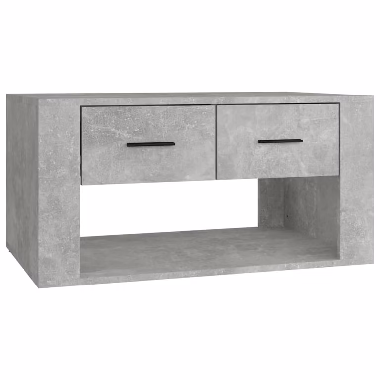 Tavolino da Salotto Grigio Cemento 80x50x40cm Legno Multistrato