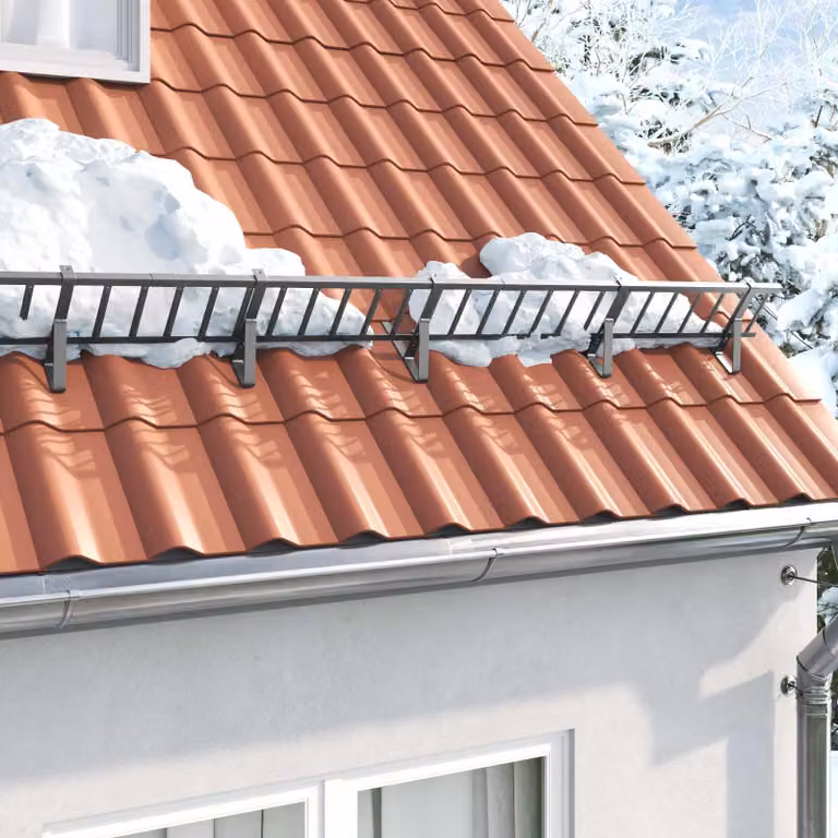 vidaXL Guardia per neve sul tetto Antracite 600 x 2,5 x 20 cm Acciaio