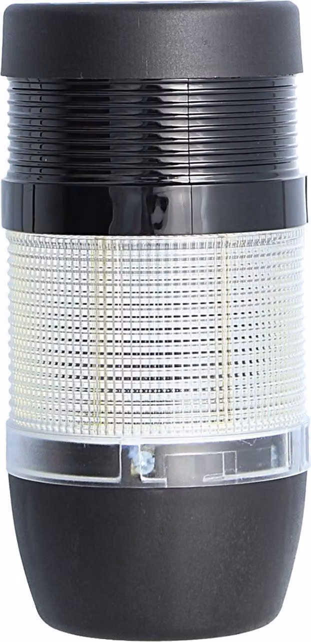 Colonna segnaletica STEX24 bianca, 70 mm, 24 V CA/CC, luce lampeggiante a LED con cicalino, SS70-B1/24 108 Volume 90 db - 1 pezzo