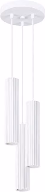 Lampada a sospensione moderna Pure Lume bianca in metallo con cilindro dimmabile e altezza regolabile, Ø 20 cm, H 30 cm