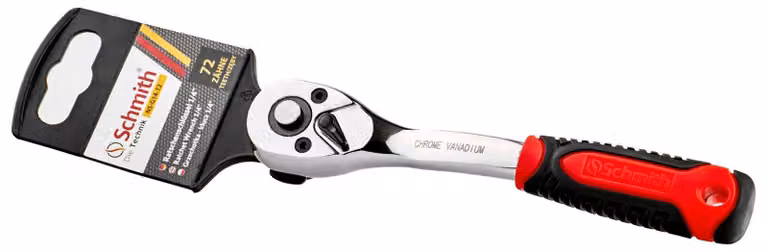 Schmith Profi, chiave a cricchetto a commutazione rapida 3/8", chiave a cricchetto standard NS-G38-72, 72 denti, acciaio cromo vanadio, chiave a cricchetto a leva per officina, utensile a cricchetto, chiave a bussola a cricchetto