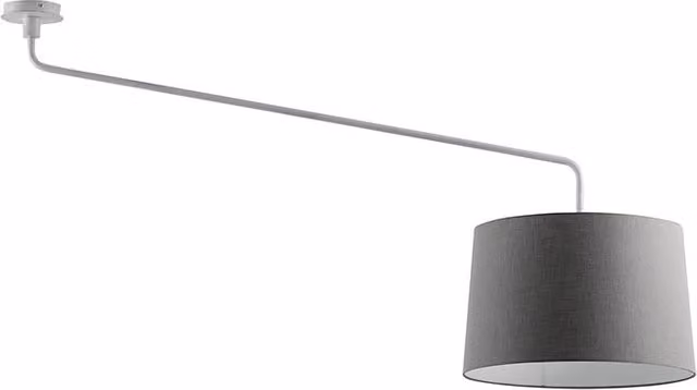 Vivien Plafoniera Bianca, Paralume Conico Antracite, Attacco E27, Potenza 75W, IP20, Diametro 48cm - Rossini Illuminazione