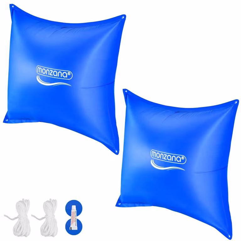 Set di cuscini per piscina, 2 pezzi, blu, 120x120 cm, resistenti all'inverno