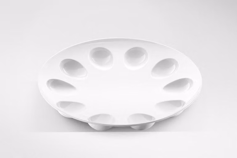 Vassoio per uova "Bolle" bianco