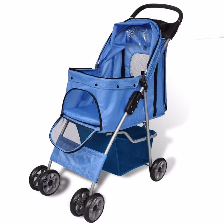 Passeggino per Cani Blu