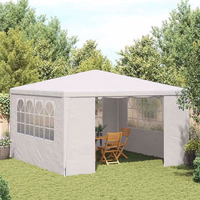 Maison Exclusive - Tenda da festa professionale con pareti laterali, dimensioni 4x4 metri, colore bianco, grammatura 90 g/m²