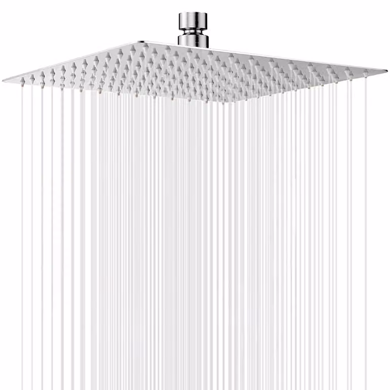 Testina doccia a soffitto in acciaio inossidabile da 30 cm con ugelli anticalcare