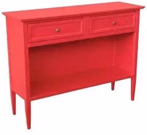 Consolle Libreria Aperta mod spillo Shabby chic rosso lampone