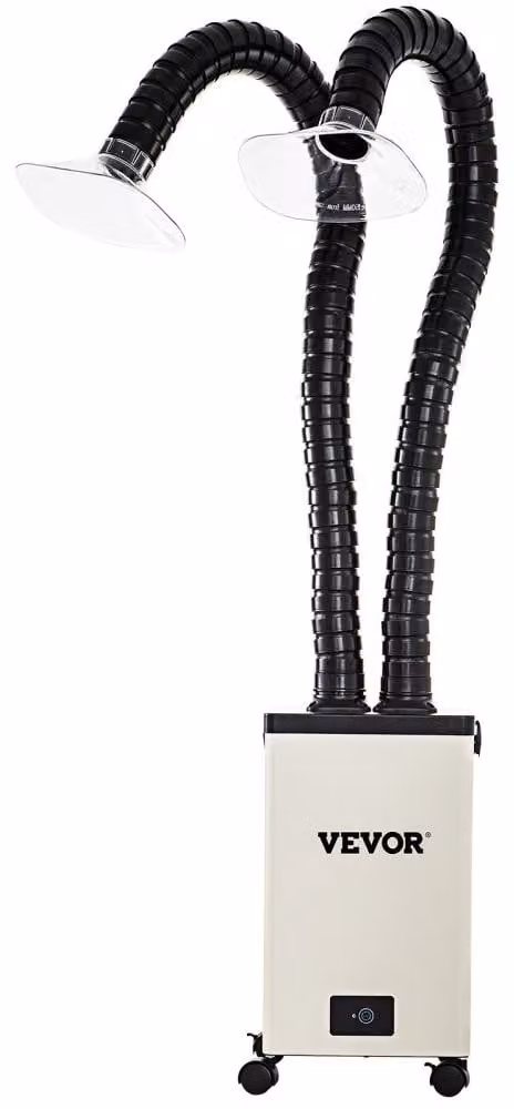 Aspiratore di fumi per saldatura da 150 W - Compatto, con filtro a 3 stadi e portata d'aria di 165 CFM