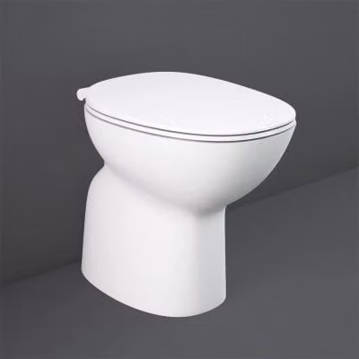 Wc tradizionale Rimless Rak Ceramics serie Morning bianco con scarico a pavimento in ceramica L: 52 cm, P: 42 cm, H: 36,5 cm