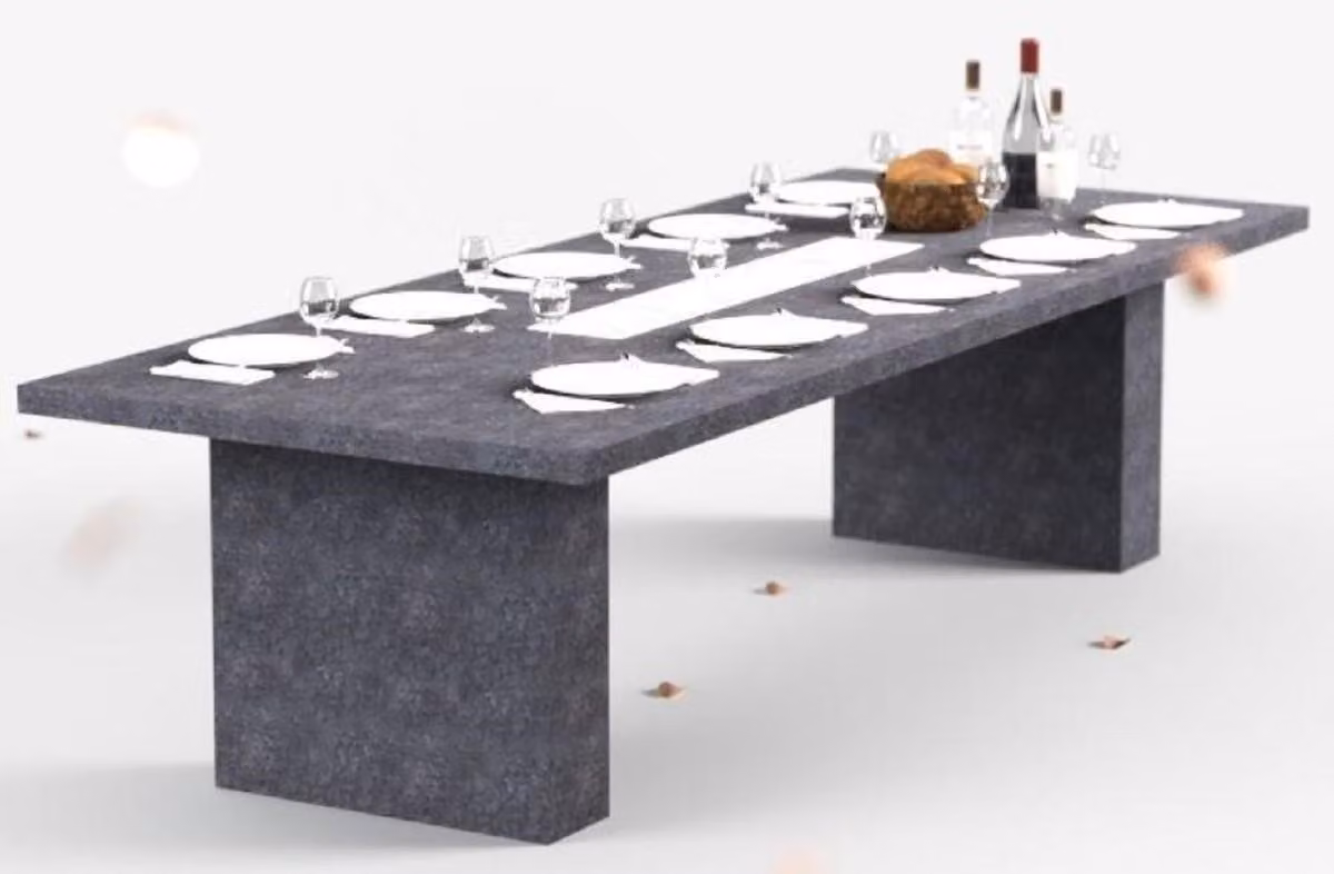 Tavolo da pranzo Casa Padrino con camino a bioetanolo, dimensioni 300 x 115 x altezza 75 cm - Disponibile in diversi colori - Tavolo da pranzo - Tavolo da giardino - Arredamento per la sala da pranzo - Arredamento per il giardino - Arredamento - Arredamen