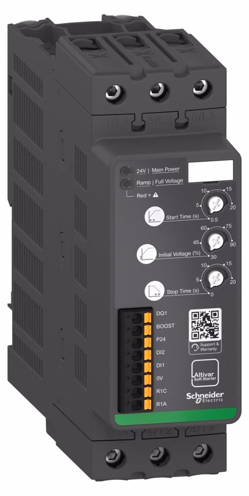 Schneider Electric ATS130N2D73LT, Avviatore, nero, IP20, 3 W, 200 - 480 V, 50/60 Hz