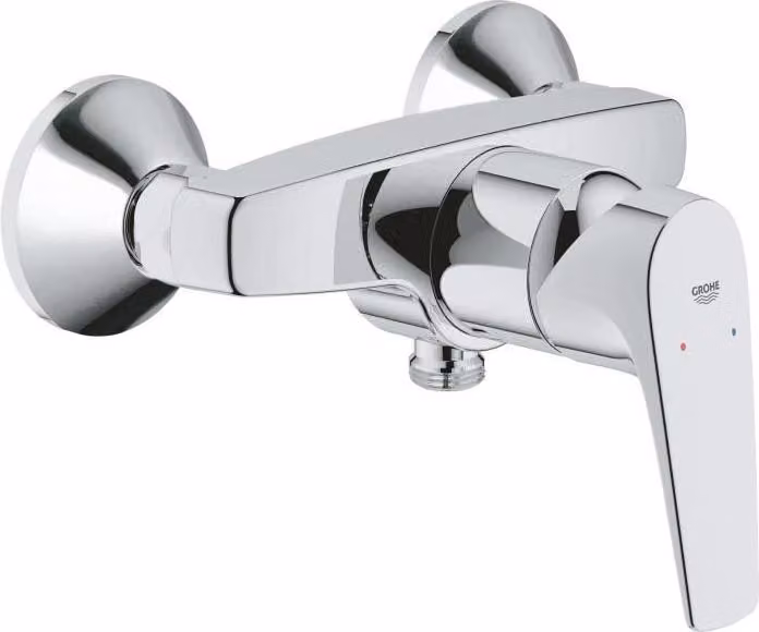 Miscelatore monocomando per doccia GROHE Start Flow, montaggio a parete, attacco filettato 1/2", rosette metalliche incluse, 23771000