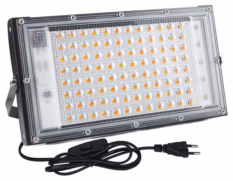 Faretto LED da 100 W, 10.000 lumen, 3000 K, grado di protezione IP65, con spina