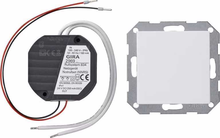 Raddrizzatore di rete da incasso Gira 250 mA System 55 bianco puro 296903