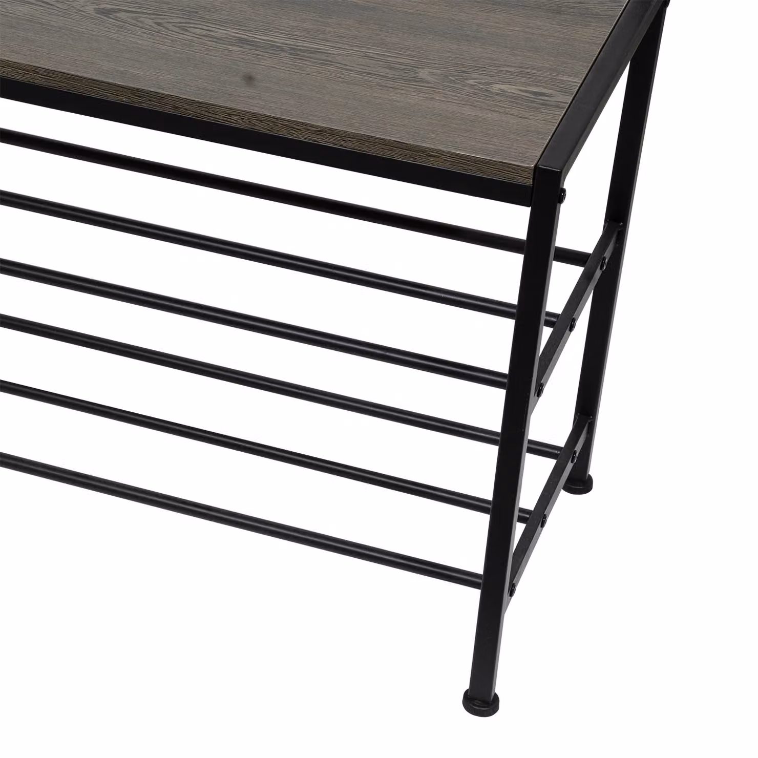 Vestiamo Casa Appendiabiti moderno con seduta e scarpiera Nero H 178 x L 76 x P 35 cm – 3