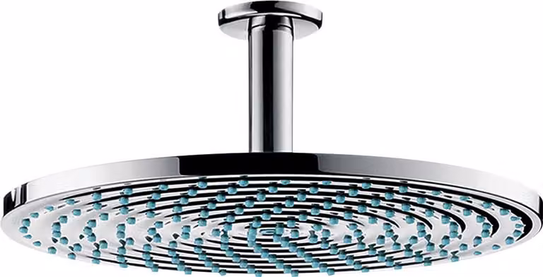 hansgrohe Raindance S douche de tête 300 1 jet avec raccord au plafond, chromé, 27494000, 27494000