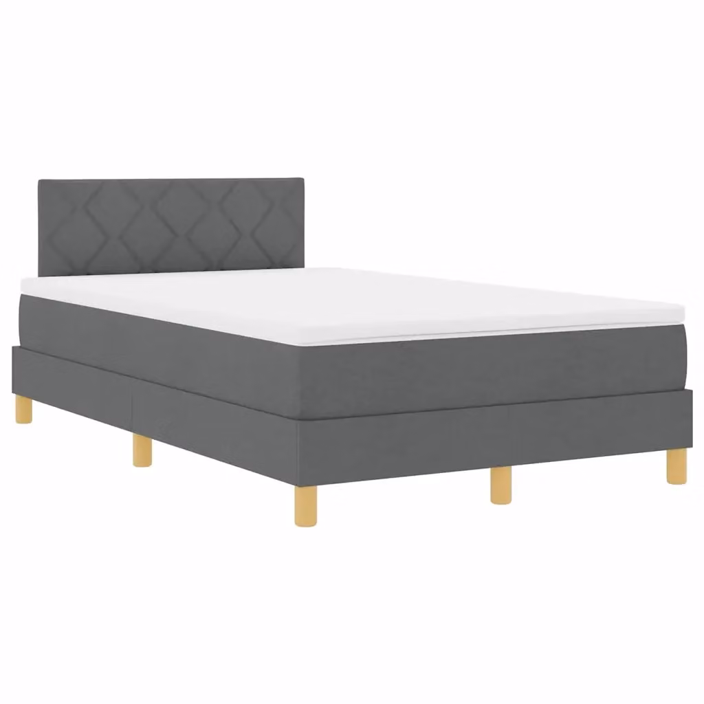 Letto moderno vidaXL in tessuto grigio con illuminazione LED sottostante e porta di ricarica USB L/P: 120 x 200 cm – 2
